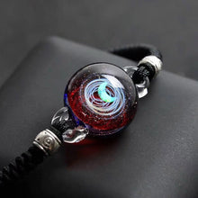 Load image into Gallery viewer, BOEYCJR Unique Opal Stone Universe Glass Bead Planets Moon Charm Bracelet Galaxy Rope Chain Solar System bracelet for Women