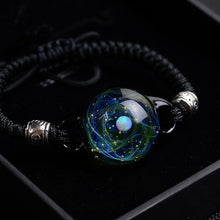 Load image into Gallery viewer, BOEYCJR Unique Opal Stone Universe Glass Bead Planets Moon Charm Bracelet Galaxy Rope Chain Solar System bracelet for Women