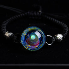 Load image into Gallery viewer, BOEYCJR Unique Opal Stone Universe Glass Bead Planets Moon Charm Bracelet Galaxy Rope Chain Solar System bracelet for Women