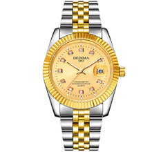 Load image into Gallery viewer, Original Mens High-End Gold Watch Steel Belt Luxury Quartz Business Men Calendar Watch Clock Relogio Masculino Golden Automatico