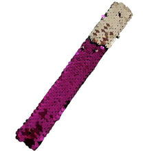 Load image into Gallery viewer, Magic Paillette Mermaid Patted Bracelets Two-Color Sequin Reversible Glitter Slap Bracelets Charms Wristband for Kids Grownups