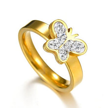 Load image into Gallery viewer, MeMolissa Romantic Double Rings Set Ring For Women Ladies Lover Party Wedding Fashion Rhinestone Rings Clear Crystal Rings