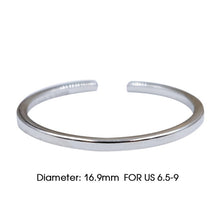 Load image into Gallery viewer, F.I.N.S Real 925 Sterling Silver Ring Minimalist Open Adjustable Ring Fashion Wedding Bands for Couples Fine Jewelry Female Ring