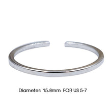 Load image into Gallery viewer, F.I.N.S Real 925 Sterling Silver Ring Minimalist Open Adjustable Ring Fashion Wedding Bands for Couples Fine Jewelry Female Ring