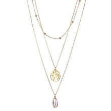 Load image into Gallery viewer, Women's Vintage Coin Shell Star Pendant Necklace 2019 Bohemian Multilayer Gold Silver Layered Moon Choker Necklace Party Gift