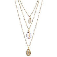 Load image into Gallery viewer, Women's Vintage Coin Shell Star Pendant Necklace 2019 Bohemian Multilayer Gold Silver Layered Moon Choker Necklace Party Gift