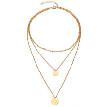 Load image into Gallery viewer, Women's Vintage Coin Shell Star Pendant Necklace 2019 Bohemian Multilayer Gold Silver Layered Moon Choker Necklace Party Gift