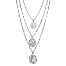 Load image into Gallery viewer, Women's Vintage Coin Shell Star Pendant Necklace 2019 Bohemian Multilayer Gold Silver Layered Moon Choker Necklace Party Gift